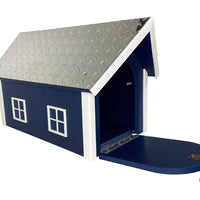 Amish Recycled Plastic Deluxe Mailbox, Patriotic Blue/White