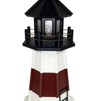 Amish Montauk Lighthouse, Cherrywood & White, 33"H