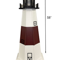 Amish Montauk Lighthouse, Cherrywood & White, 58"