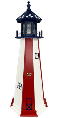 Amish Patriotic Striped Lighthouse, 57