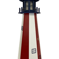 Amish Patriotic Striped Lighthouse, 57"H - BirdHousesAndBaths.com