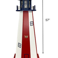 Amish Patriotic Striped Lighthouse, 57"H