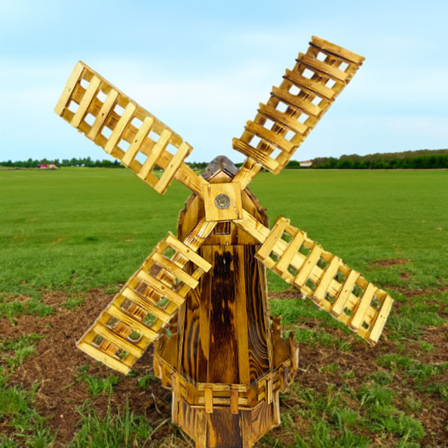 Amish Wooden Windmill, Medium, 43.5"H