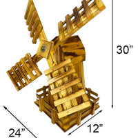 Amish Wooden Windmill, Small, 30"H