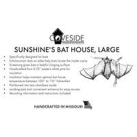 Sunshine's Bat House, Large, 200 bats