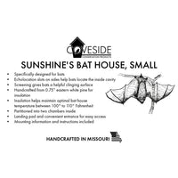 Sunshine's Bat House, Small, 100 bats