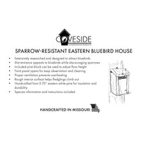 Sparrow-Resistant Eastern Bluebird House - BirdHousesAndBaths.com