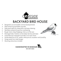Backyard Bird House - BirdHousesAndBaths.com