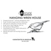 Hanging Wren House - BirdHousesAndBaths.com