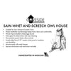 Saw-Whet and Screech Owl House - BirdHousesAndBaths.com