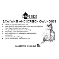 Saw-Whet and Screech Owl House - BirdHousesAndBaths.com
