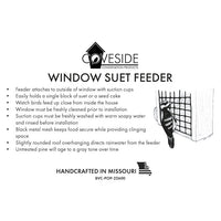 Window Suet Feeder