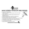 Mini Screen Window Bird Feeder