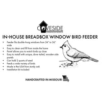 In-House Breadbox Window Bird Feeder