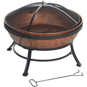 DeckMate Steel Avondale Outdoor Fire Bowl w/Screen, 30" dia.