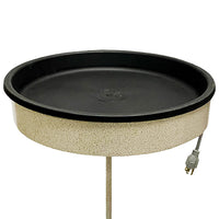 Erva Heated Beige Bird Bath with Pole