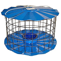Caged Bluebird Feeder, Blue