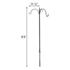 Erva Five Piece Birding Pole Kit w/ Triple Hanger, Black, 9'