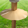 Post Mounted Squirrel Baffle, Galvanized, Tan, 23" dia. - BirdHousesAndBaths.com