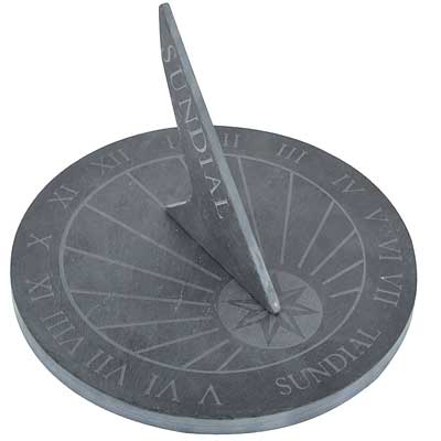 Slate Sundial, Gray, 9.75" dia.