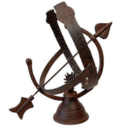 Cast Iron Armillary Sundial with Sunbursts