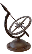Cast Iron Armillary Sundial with Starburst
