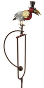 Mechanical Bird w/Top Hat Metal Rocker, 54"H