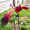Flying Cardinal Rocker Garden Stake, 53"H