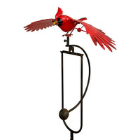 Flying Cardinal Rocker Garden Stake, 53"H