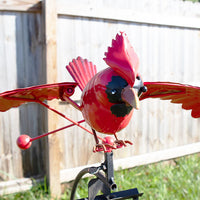 Flying Cardinal Rocker Garden Stake, 53"H