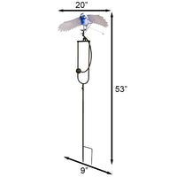 Flying Blue Jay Rocker Garden Stake, 53"H