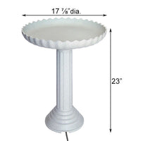 Farm Innovators Scalloped Heated Bird Bath & Pedestal