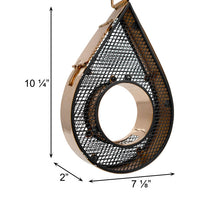 Mesh Raindrop Bird Feeder, Polished Copper