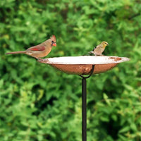 Copper Bird Bath with Garden Pole