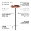 Copper Bird Bath with Garden Pole
