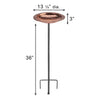 Copper Bird Bath with Garden Pole