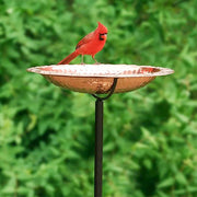 Copper Bird Bath with Garden Pole