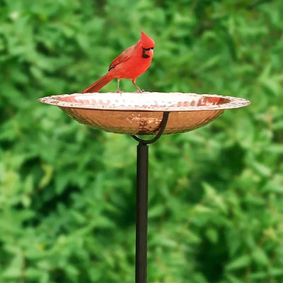 Copper Bird Bath with Garden Pole