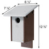 Amish Made Recycled Plastic Bluebird House, Gray and Brown