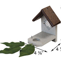 Recycled Plastic Hummingbird Nest, Brown and Gray - BirdHousesAndBaths.com