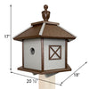 Amish Made Recycled Plastic Gazebo Bird House, Brown & Gray