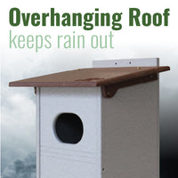 Recycled Plastic Wood Duck House, Brown and Gray