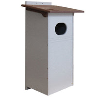 Recycled Plastic Wood Duck House, Brown and Gray - BirdHousesAndBaths.com