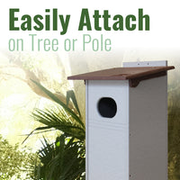 Recycled Plastic Wood Duck House, Brown and Gray