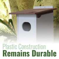 Recycled Plastic Wood Duck House, Brown and Gray