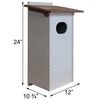 Recycled Plastic Wood Duck House, Brown and Gray