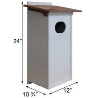 Recycled Plastic Wood Duck House, Brown and Gray