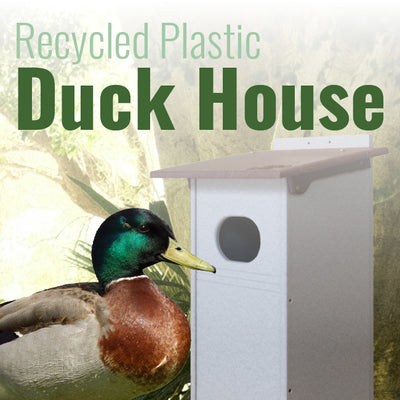 Recycled Plastic Wood Duck House, Brown and Gray