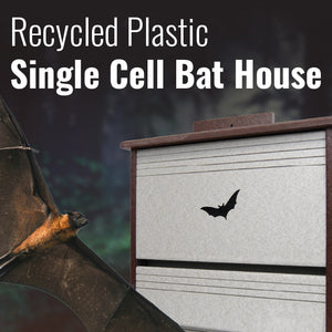 Recycled Plastic Single Cell Bat House, 20 bats