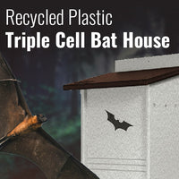 Recycled Plastic Triple Cell Bat House, 40 bats